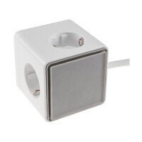 Steckdosenwürfel 3-fach Weiß mit USB-A & USB-C – 1,5m Kabel