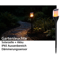 Solar LED-Fackel CT-BELO 64 IP65 mit Flammeneffekt