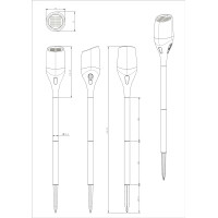 Solar LED-Fackel CT-BELO 64 IP65 mit Flammeneffekt