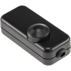 LED Schnurdimmer Schwarz 3-150W 230V mit Drehregler