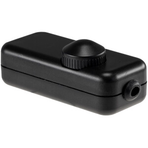 LED Schnurdimmer Schwarz 3-150W 230V mit Drehregler