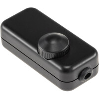 LED Schnurdimmer Schwarz 3-150W 230V mit Drehregler