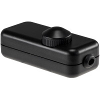 LED Schnurdimmer Schwarz 3-150W 230V mit Drehregler