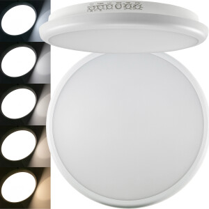 LED Deckenleuchte SALAO CCT IP66 Ø30 cm mit HF Bewegungsmelder