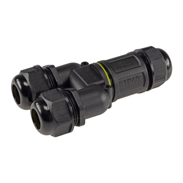 Kabelverbinder Y-Form, IP68, 230V Schraubanschluss, für Kabel Ø 6-11mm