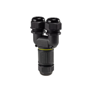 Kabelverbinder Y-Form, IP68, 230V Schraubanschluss, für Kabel Ø 6-11mm