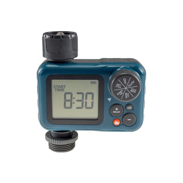Digitaler Bewässerungscomputer – Automatisch mit Timer, IP54, 1"+3/4"