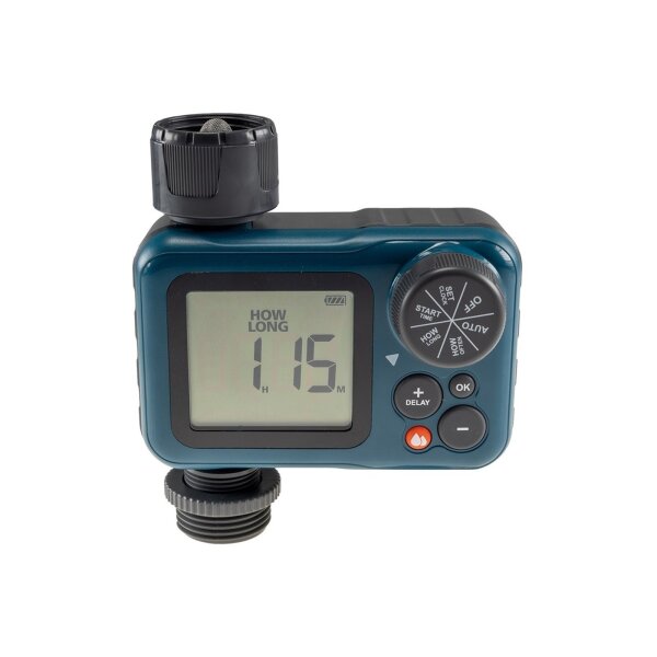 Digitaler Bewässerungscomputer – Automatisch mit Timer, IP54, 1"+3/4"