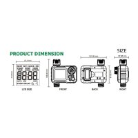 Digitaler Bewässerungscomputer – Automatisch mit Timer, IP54, 1"+3/4"