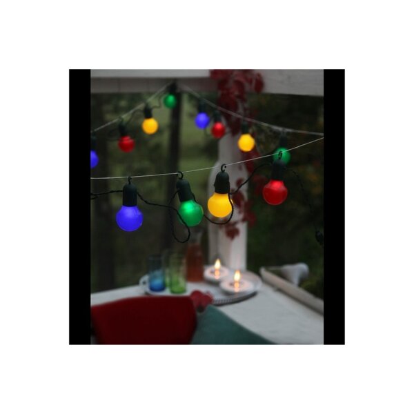 Lichterkette Hooky – 20 bunte LEDs, IP44, für Außenbereich & Partys