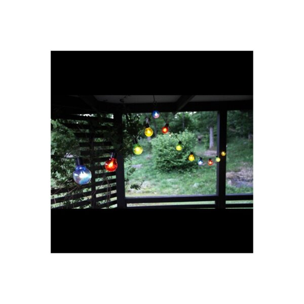 Lichterkette „Partaj“ – 16 LEDs bunt, warmweiß, Outdoor IP44, 9m