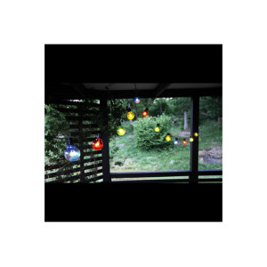Lichterkette „Partaj“ – 16 LEDs bunt, warmweiß, Outdoor IP44, 9m