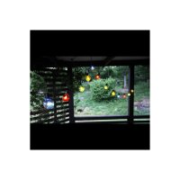 Lichterkette „Partaj“ – 16 LEDs bunt, warmweiß, Outdoor IP44, 9m