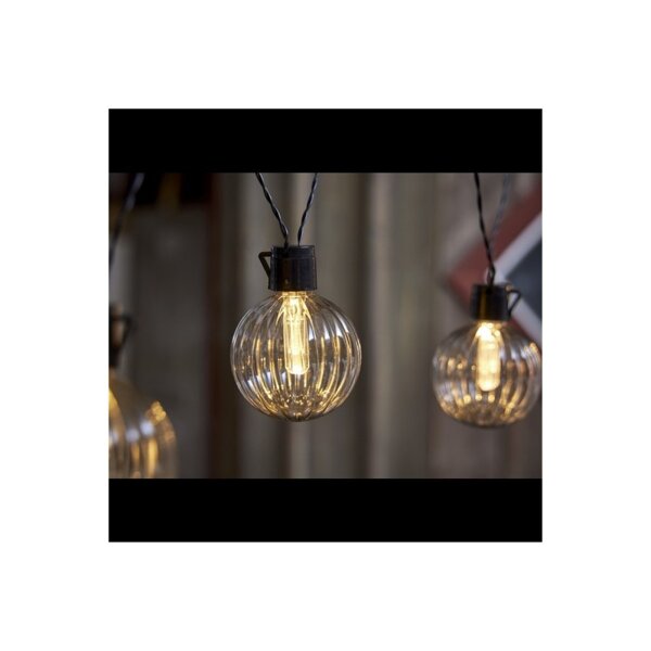 Lichterkette „Archy“ – 10 LED-Leuchten, warmweiß, IP44, 3,6?m für außen