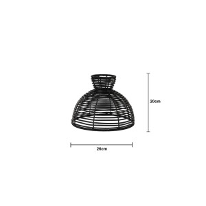 LAMPENSCHIRM RUNDE 26cm schwarz