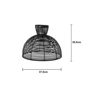 LAMPENSCHIRM RUNDE 37,5cm schwarz