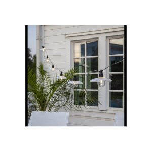 Glassy Light LED-Lichterkette – 6 Pressglas-Leuchten, warmweiß, IP44, für Außenbereich
