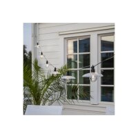 Glassy Light LED-Lichterkette – 6 Pressglas-Leuchten, warmweiß, IP44, für Außenbereich