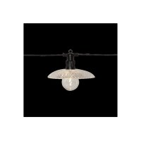 Glassy Light LED-Lichterkette – 6 Pressglas-Leuchten, warmweiß, IP44, für Außenbereich