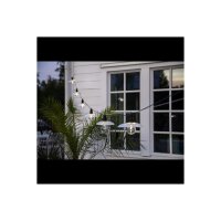 Glassy Light LED-Lichterkette – 6 Pressglas-Leuchten, warmweiß, IP44, für Außenbereich