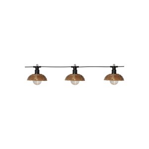 CESTA LIGHT LED Lichterkette Braun mit Rattanschirm, 6...