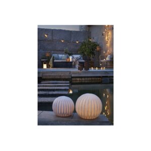 CESTA LIGHT LED Lichterkette Braun mit Rattanschirm, 6 LEDs, IP44 – Für Außenbereich