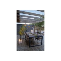 CESTA LIGHT LED Lichterkette Braun mit Rattanschirm, 6 LEDs, IP44 – Für Außenbereich