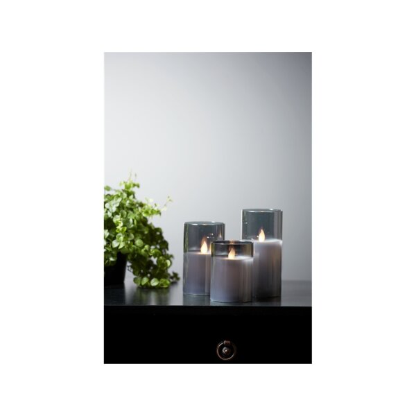 LED Stumpenkerze "M-Twinkle" 15cm