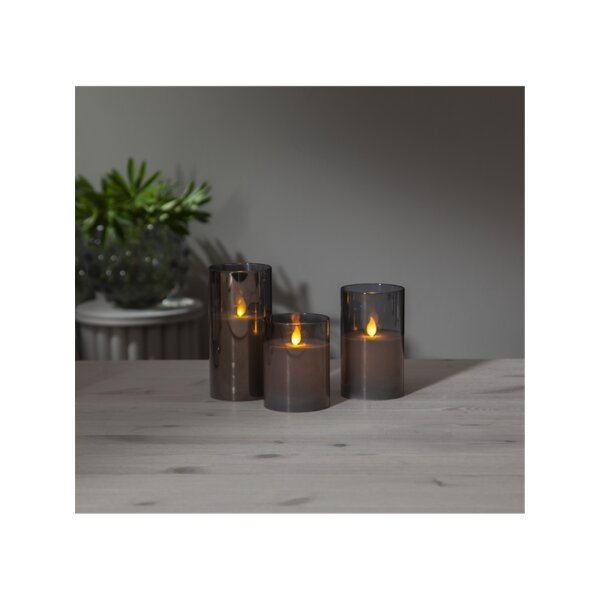 LED Stumpenkerze "M-Twinkle" 15cm