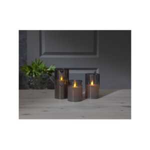 LED Stumpenkerze "M-Twinkle" 15cm