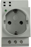 Einbau Steckdose mit LED für Hutschiene Schaltschrank 230V/16A VDE Schutzkontakt-Steckdose für Verteilerschrank Sicherungskasten