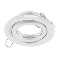 SR90 Decken-Einbaustrahler Weiß-Glänzend | Schwenkbar 15° MR16/GU10