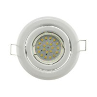 SR90 Decken-Einbaustrahler Weiß-Glänzend | Schwenkbar 15° MR16/GU10