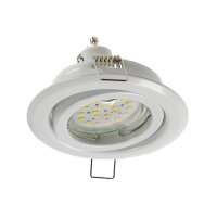 SR90 Decken-Einbaustrahler Weiß-Glänzend | Schwenkbar 15° MR16/GU10