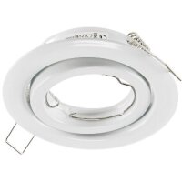 SR90 Decken-Einbaustrahler Weiß-Glänzend | Schwenkbar 15° MR16/GU10