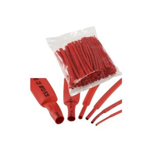 100-teiliges Schrumpfschlauch-Set in Rot (Nachfüllpack)