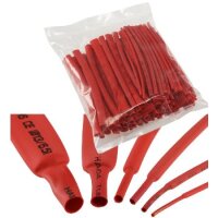 100-teiliges Schrumpfschlauch-Set in Rot (Nachfüllpack)