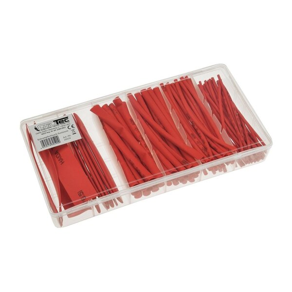 100-teiliges Schrumpfschlauch-Set in Rot