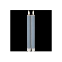 LED-Leuchterkerzen Blau 2er-Set – Flamme Stripe mit Timerfunktion