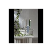 LED Leuchterkerze 2er Set Flamme Stripe in Grün