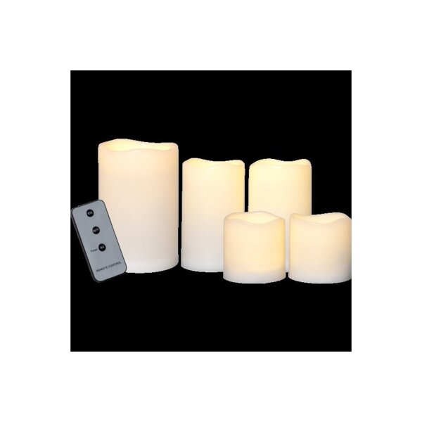 LED Stumpenkerze Paul Set of 5