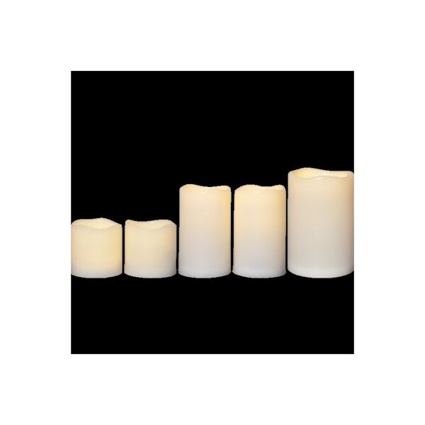 LED Stumpenkerze Paul Set of 5