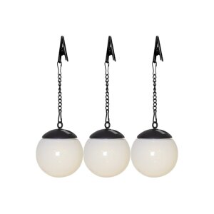 Solarleuchten Globus 3er Set – LED Gartenleuchten...