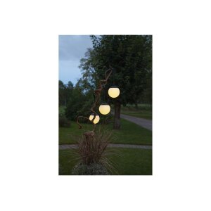 Solarleuchten Globus 3er Set – LED Gartenleuchten hängend warmweiß mit Dämmerungssensor