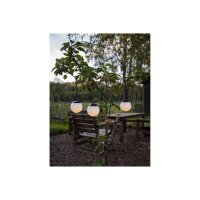 Solarleuchten Globus 3er Set – LED Gartenleuchten hängend warmweiß mit Dämmerungssensor