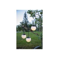 Solarleuchten Globus 3er Set – LED Gartenleuchten hängend warmweiß mit Dämmerungssensor