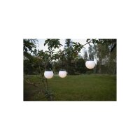 Solarleuchten Globus 3er Set – LED Gartenleuchten hängend warmweiß mit Dämmerungssensor