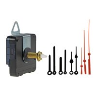 Quarz-Uhrwerk mit 32mm Schaft und 3 Zeigersätzen aus Kunststoff