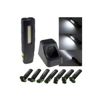LED Stableuchte mit Akku "FlexiLED 880" Ladeschale, Magnetfuß,10W, 880lm,IP67