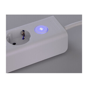Steckdosenleiste mit Ladebuchsen für USB USB-A /USB-C,3-fach, weiß, 1,5m Kabel